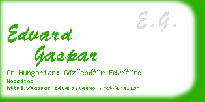 edvard gaspar business card